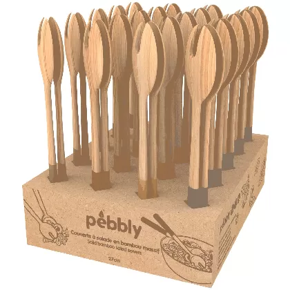 20 Stk. Display Salatbesteck, Bambus, Cosy, 27cm