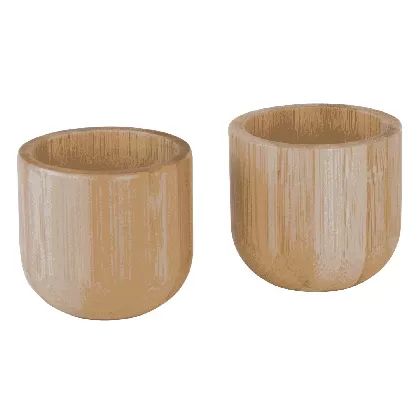 2er Set Eierbecher, Bambus, D5 x 4.5cm
