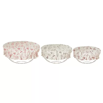 3er Set Schüsselabdeckung Baumwolle, D19cm,22cm,25cm