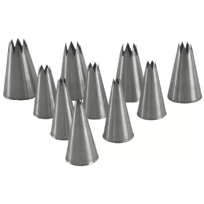 2er Set Spritztülle Stern D1.1cm Edelstahl