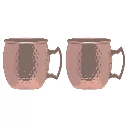 2er Set Mug Moscow Mule Kupfer Hammerschlag 0.47lt