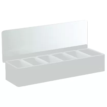 Zutatenbox Edelstahl mit 6 Behältern klein 45x15x9cm