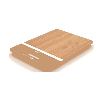 Küchenwaage bambus schwarz 23x16cm