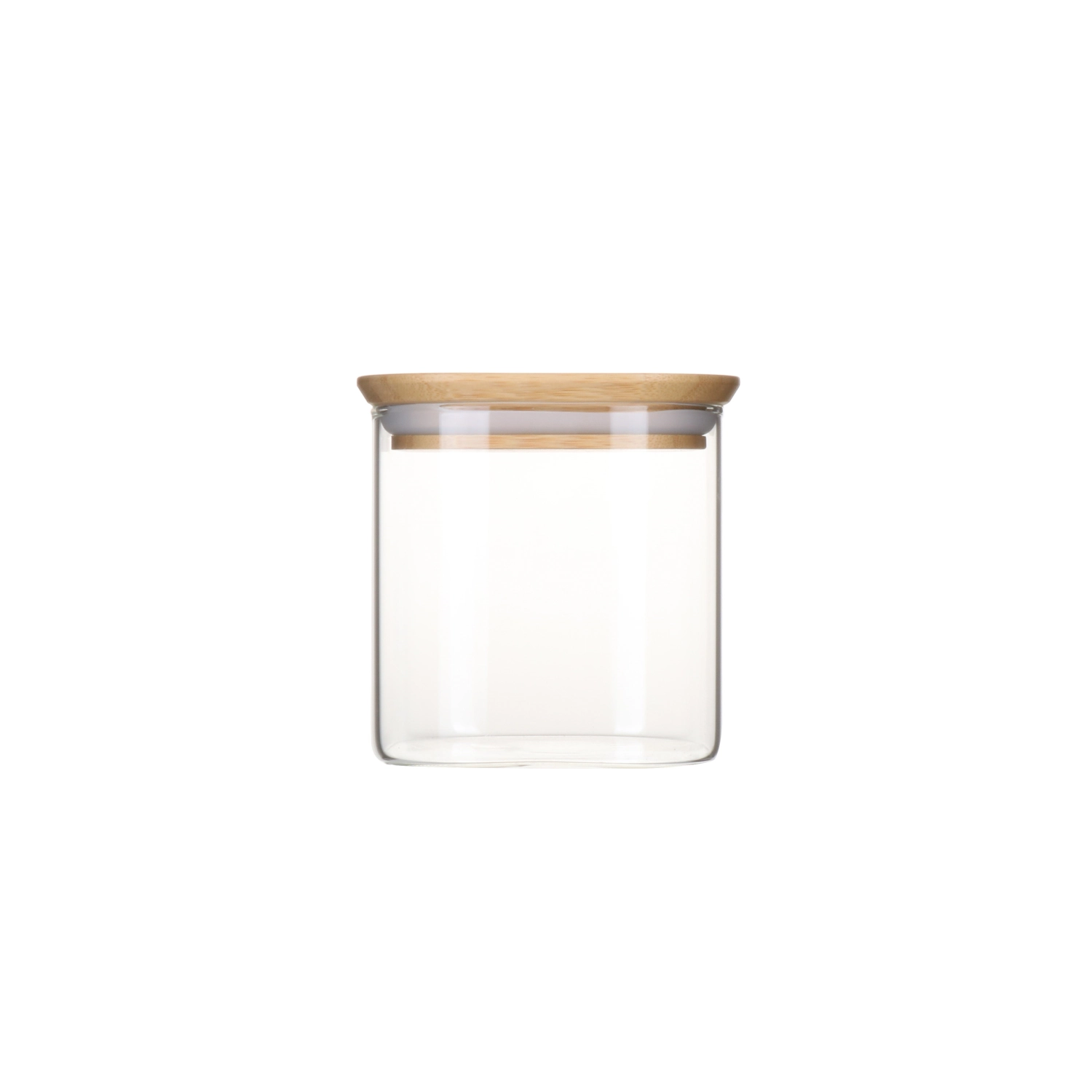 Vorratsglas m. Bambusd., 800ml, 11x11x11cm