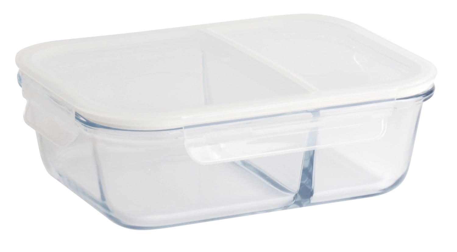 Lunch-Box aus Glas 1300ml, 22x16.5x7cm