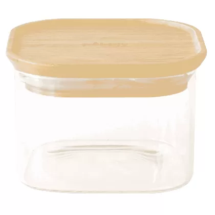 Vorratsglas mit Bambusd. 0.5l, 11x11x7cm