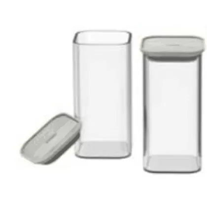 2er Set Vorratsglas mit Bambusd. S 32cl 6x6x12.5cm