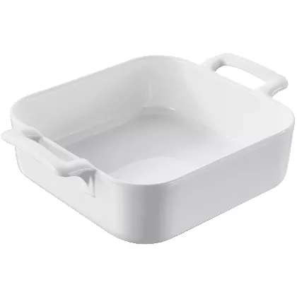 Auflaufform quadratisch tief, 20cm, weiss