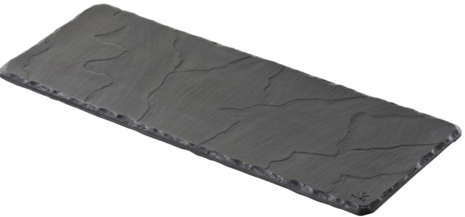 Tablett rechteckig, 30x11cm, schiefer-optik