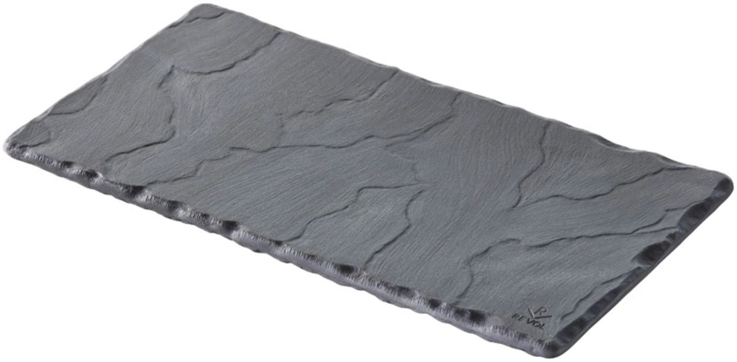 Tablett rechteckig, 20x10cm, schiefer-optik