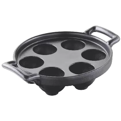 Schneckenpfanne 6 Löcher, gusseisen-optik