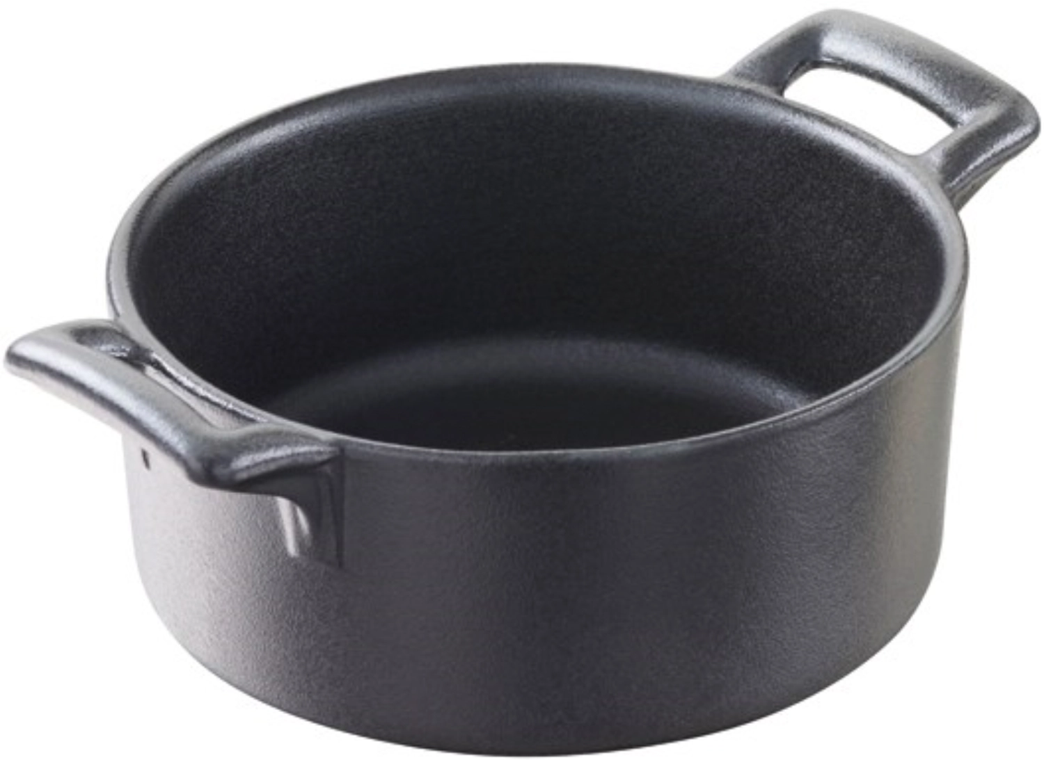 Auflaufform rund, Ø12cm, gusseisen-optik