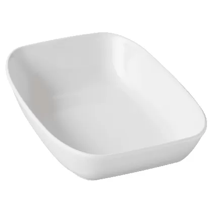 Club Platte rechteckig, 20.7x14.4x4.8cm, weiss