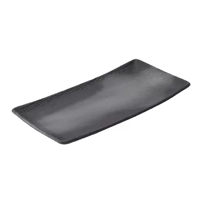 Speiseteller rechteckig, 30x15x2.4cm, lakritze