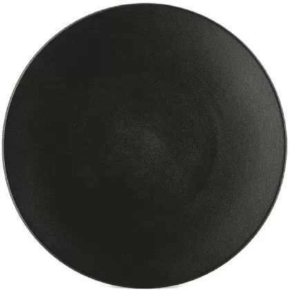 Equinoxe Teller flach, Ø26cm, H:3cm, schwarz