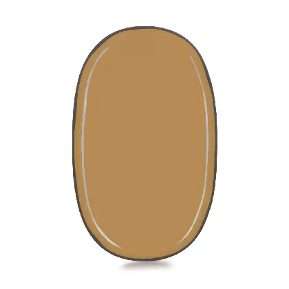 Caractère Servierplatte oval, 35.5x21.8x2.5cm, kurkuma