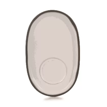 Caractère Untertasse, 13.5x8.3x1.2cm, kumu. weiss