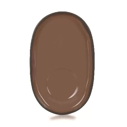 Caractère Untertasse, 13.5x8.3x1.2cm, zimt