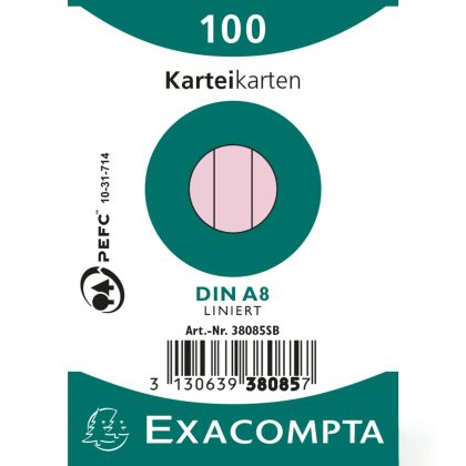 EXACOMPTA Karteikarten A8        liniert
