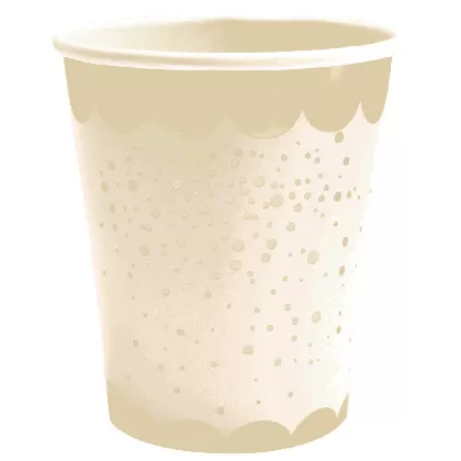 Becher Karton, 8 Stk. Gold 25cl
