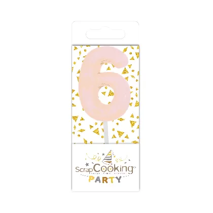15 Stk. Mini Kerze Nummer 6 assortiert