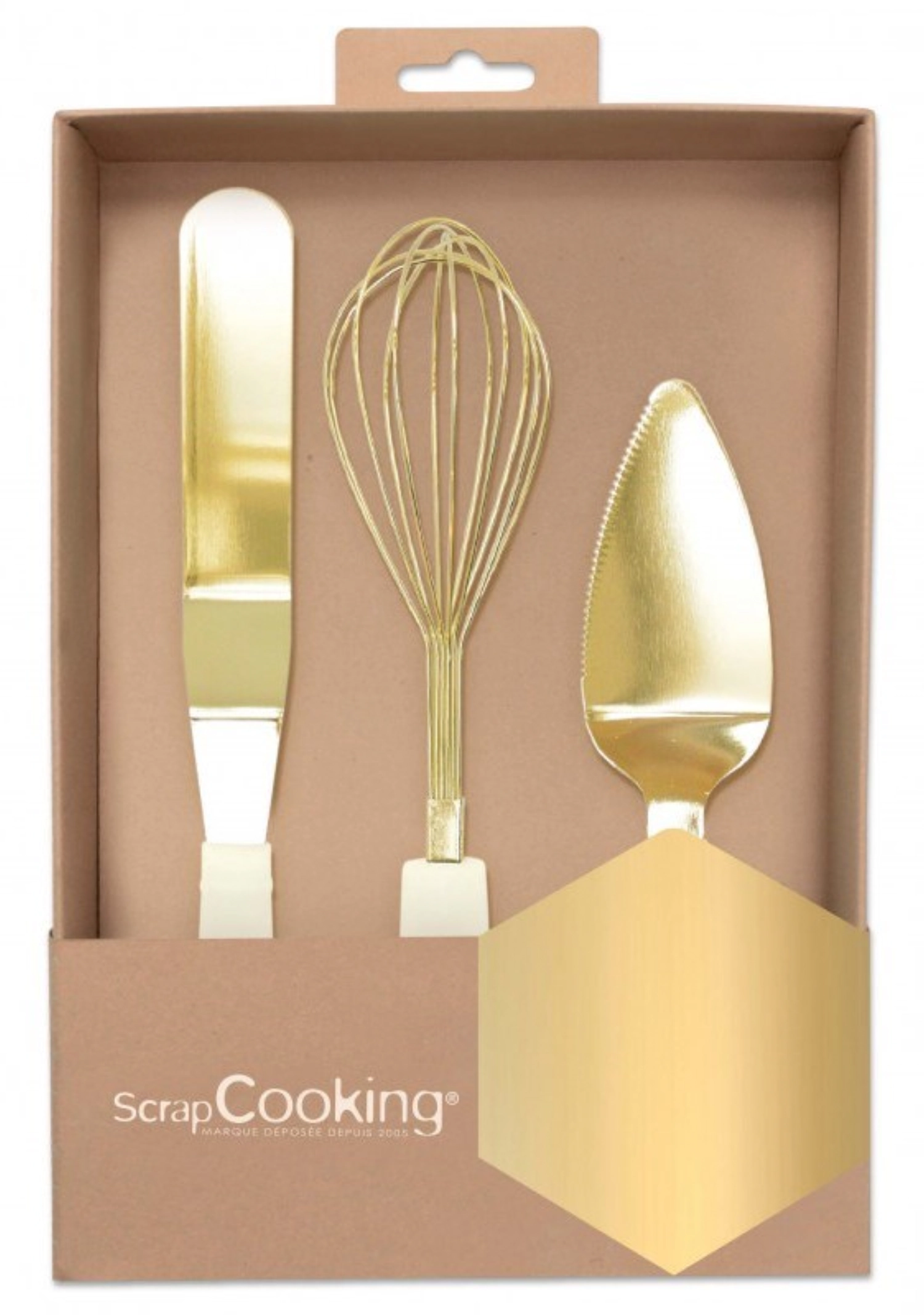 3er Backutensilien gold