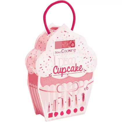 6-tlg. Set Edelstahlspritzaufsatz für Cupcakes