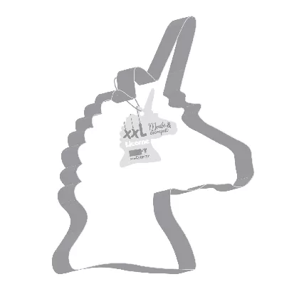 Edelstahlbackform Ausstechform XXL Einhorn 29x26cm