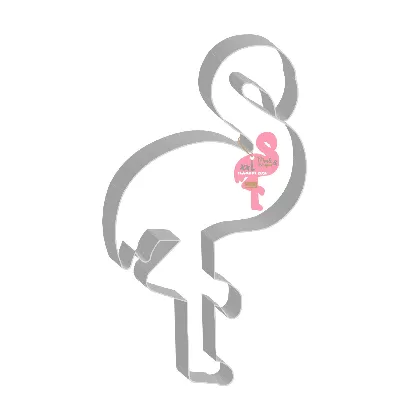 Edelstahlbackform Ausstechform XXL Flamingo