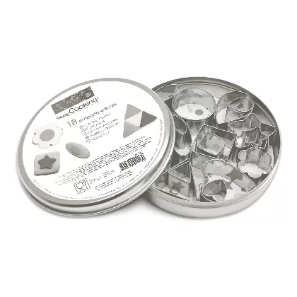 18-tlg. Set Ausstechformen Edelsltahl Mini Deko