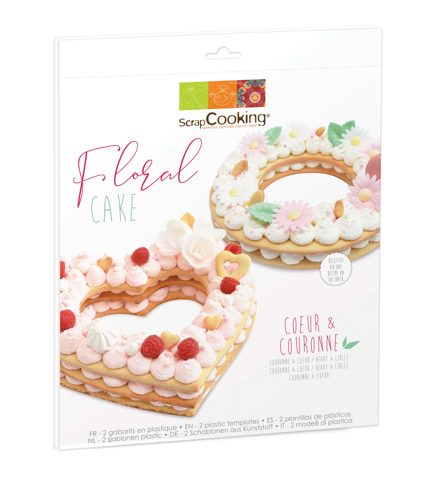 Floral Cake 2 Schablonen aus Kunststoff
