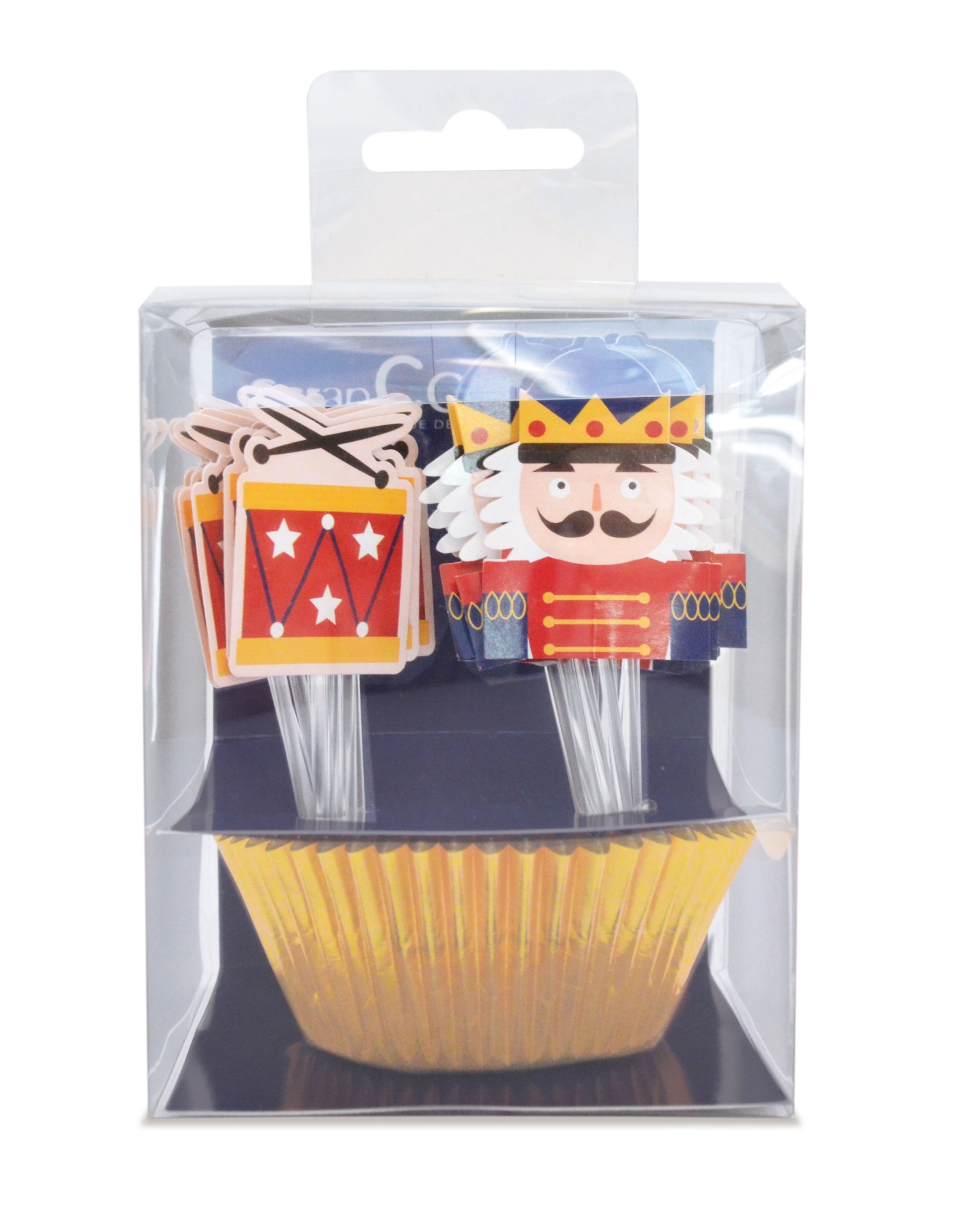 24 Cupcakesförmchen u. 24 Cake Toppers Nussknacker
