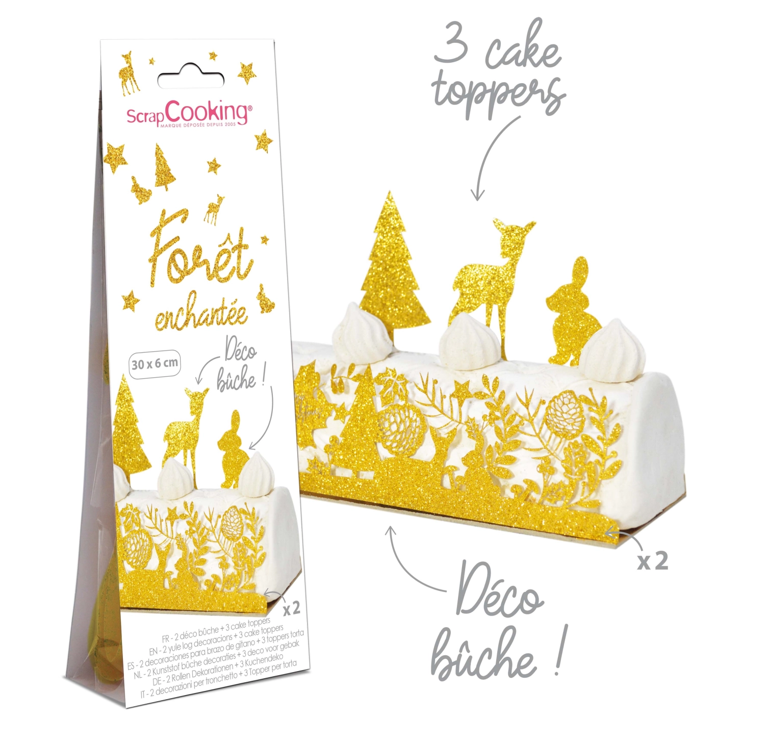 Cake-wrapper u. Topper Zauberwald