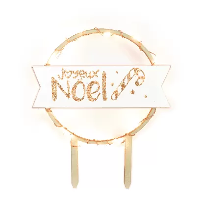 Cake Topper mit LED-Beleuchtung Joyeux Noël
