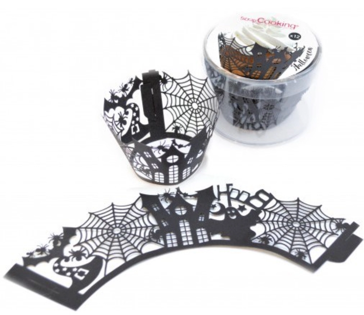 12 Stk. Cupcake-Wrappers Halloween