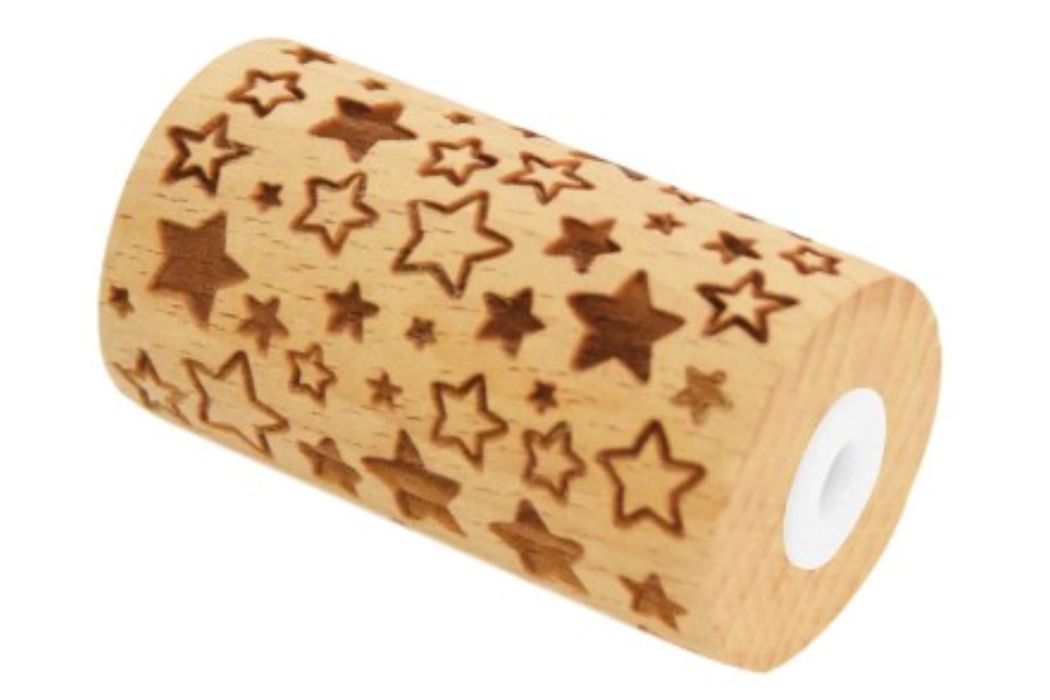 Teigrolle aus Holz geprägt, Stern