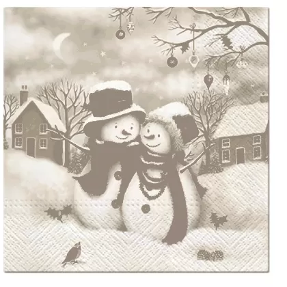 Servietten Lunch 20x Schneemann, 33x33cm