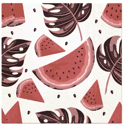 Servietten Lunch 20x Wassermelone, 33x33cm