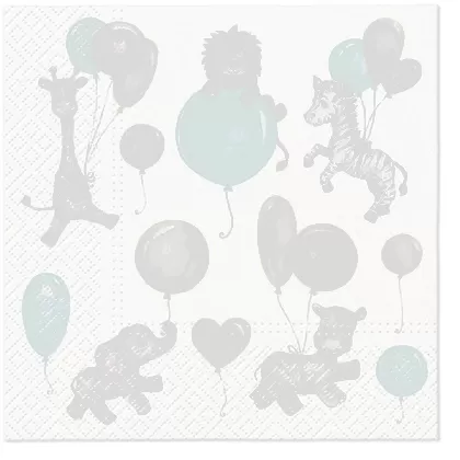 Servietten Lunch 20x Kids Fun Tiere, 33x33cm