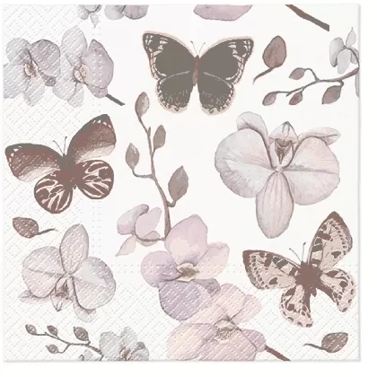 Servietten Lunch 20x Orchidea Schmetterling 33x33cm