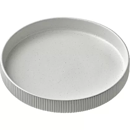 Playground Nara Teller tief hoher Rand Relief weiss D24cm