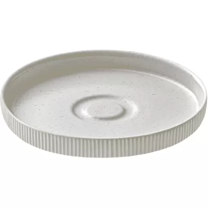 Playground Nara Untertasse rund Relief weiss D15cm