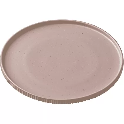 Playground Nara Teller flach hoher Rand Relief rosé D21cm
