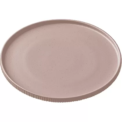Playground Nara Teller flach hoher Rand Relief rosé D27cm