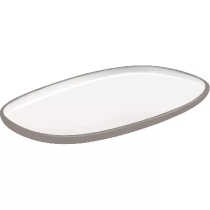 Playground ReNew Platte oval weiss 30x18cm