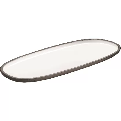 Playground ReNew Platte oval weiss 35x15cm