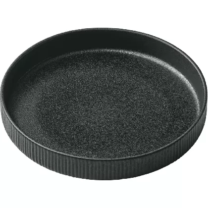 Playground Nara Teller tief hoher Rand Relief schwarz D24cm