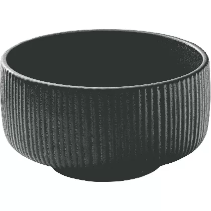 Playground Nara Schüssel rund Relief schwarz D15cm 0.88lt