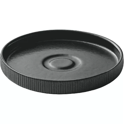 Playground Nara Untertasse rund Relief schwarz D15cm