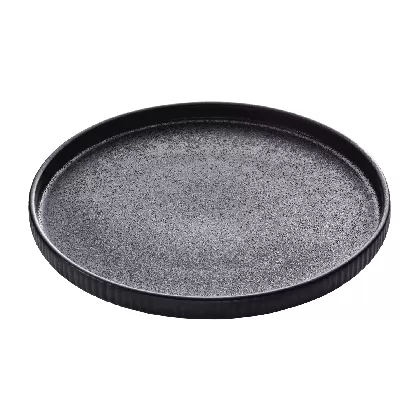 Playground NARA Teller flach Relief schw.D27cm 0.58lt H2.5cm